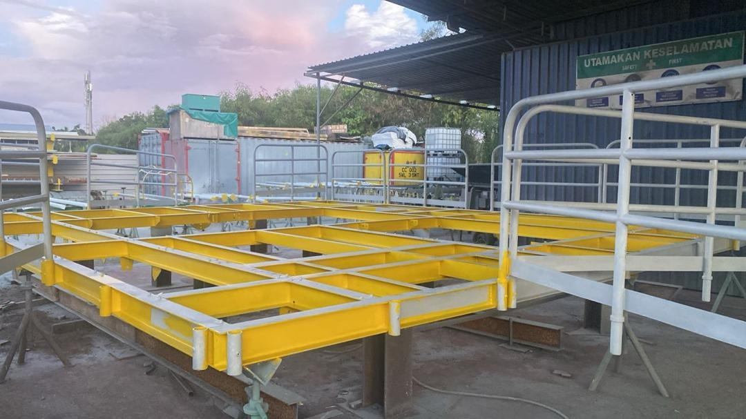 Fabricated structural steel skid