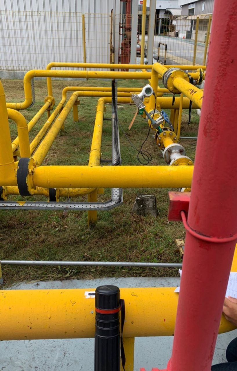 LPG piping at a bulk installation
