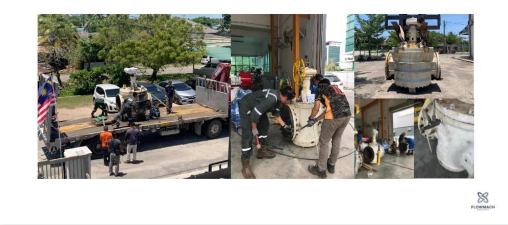 Valve delivery and site handover collage